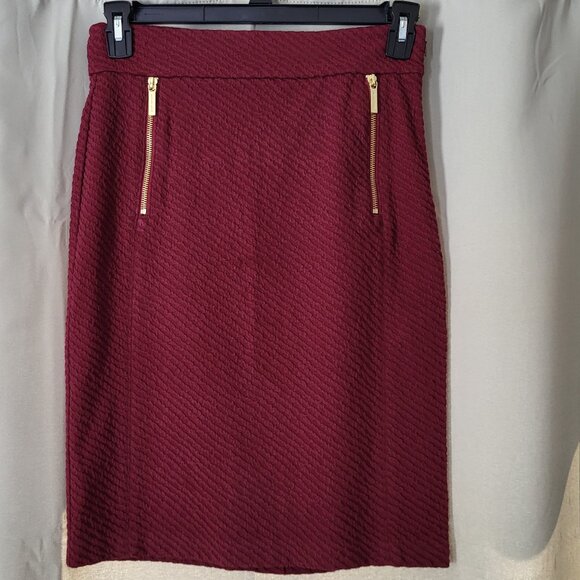 Michael Kors burgundy/maroon skirt - Picture 2 of 8